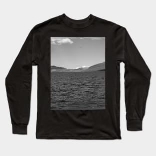 Francois Lake black and white photo Long Sleeve T-Shirt